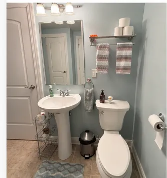 Santo lower level bathroom before