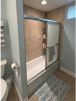Santo lower level shower before