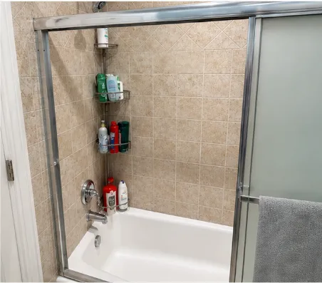 Santo shower before
